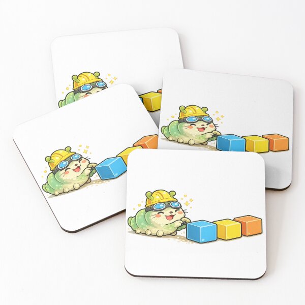 Item preview, Cute Caterpillar Playing with Building Blocks designed and sold by jgvisualarts.