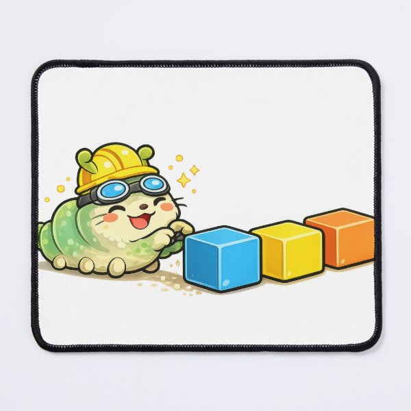 Item preview, Cute Caterpillar Playing with Building Blocks designed and sold by jgvisualarts.
