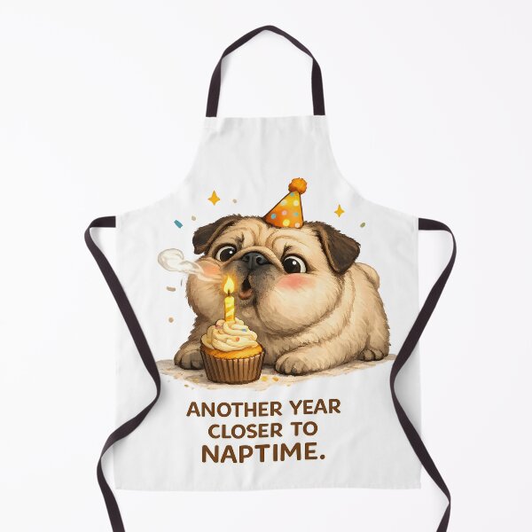 Item preview, Another Year Closer to Naptime – Cute Pug Birthday Funny Illustration designed and sold by ChubbyGoong.