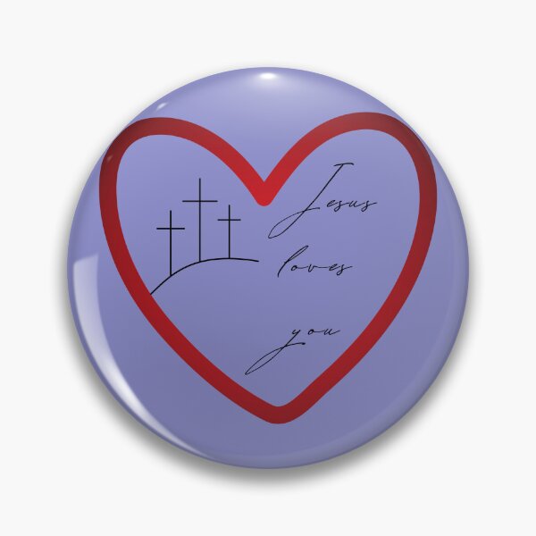 Item preview, Jesus Loves You Red Heart Faith designed and sold by Holy-Scripture.