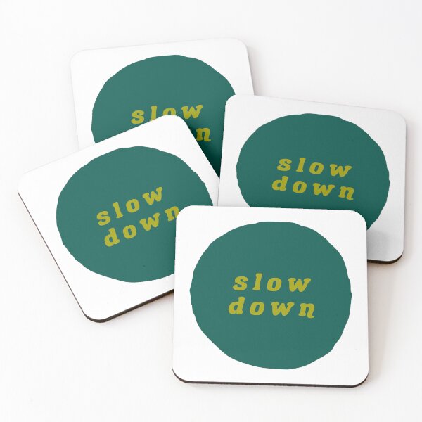 Item preview, SLOW DOWN | GREEN RETRO CIRCLE  designed and sold by thehappyintrovert .