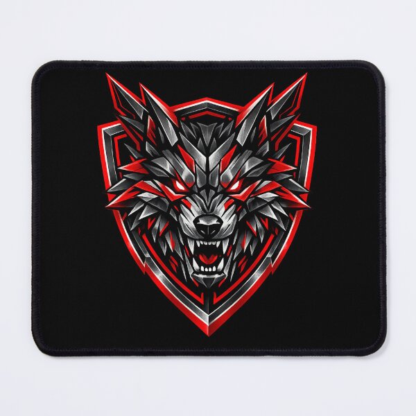 Item preview, Crimson Apex – Cyberpunk Wolf designed and sold by C. J. Wisener.