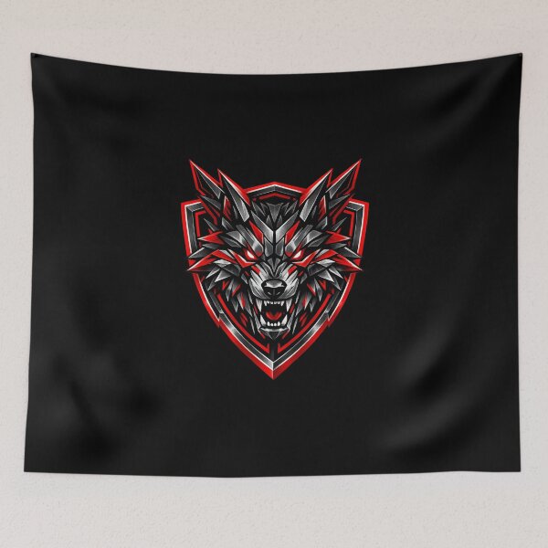Item preview, Crimson Apex – Cyberpunk Wolf designed and sold by C. J. Wisener.