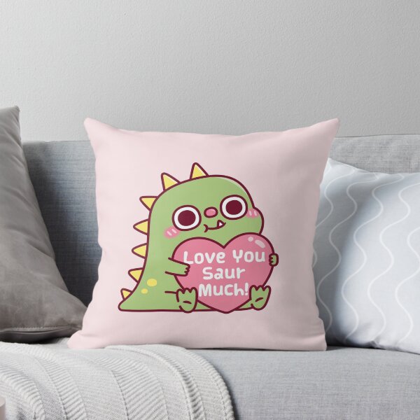 Item preview, Cute Dinosaur Hugs Heart Love You Saur Much Pun designed and sold by rustydoodle.