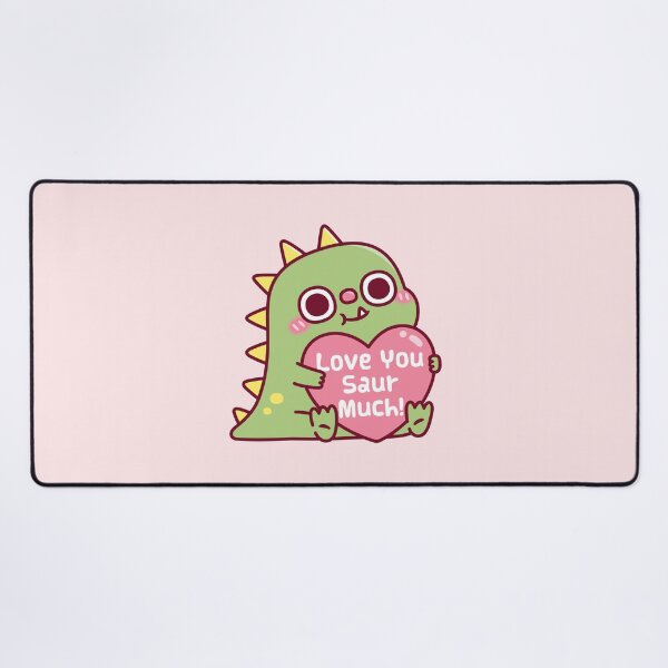 Item preview, Cute Dinosaur Hugs Heart Love You Saur Much Pun designed and sold by rustydoodle.