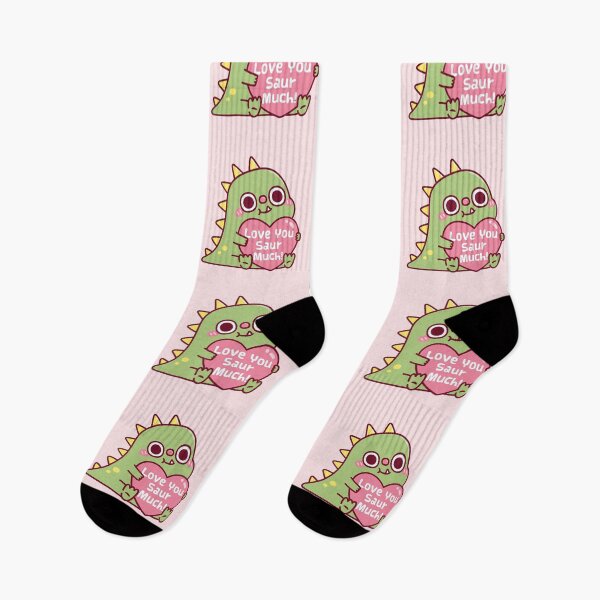 Item preview, Cute Dinosaur Hugs Heart Love You Saur Much Pun designed and sold by rustydoodle.