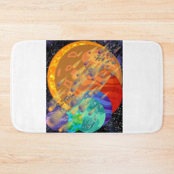Item preview, Epic Cosmic Meteor Storm – Vibrant Planet Space Art designed and sold by MariMarArt.