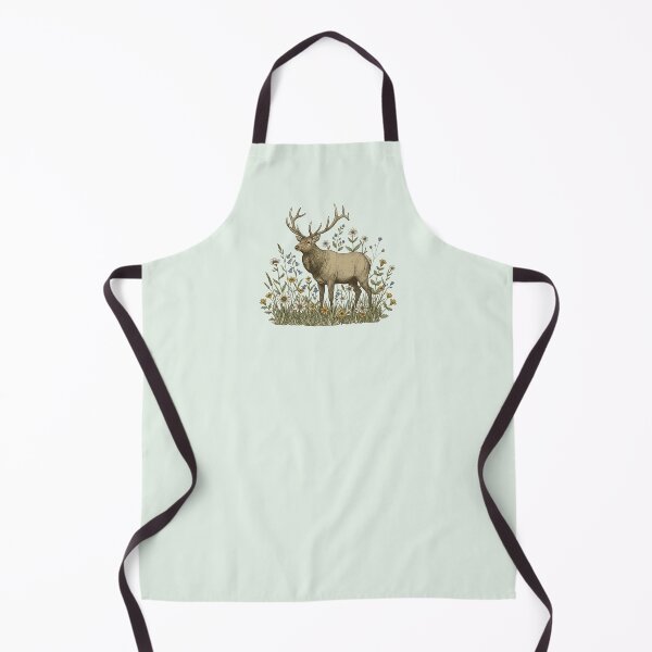 Item preview, Alpine Elk Wildflower Vintage Art designed and sold by BirdsnStuff.