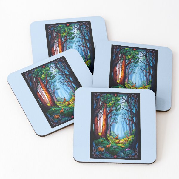 Item preview, Enchanted Forest Creatures Stained Glass designed and sold by Sachie's Studio.