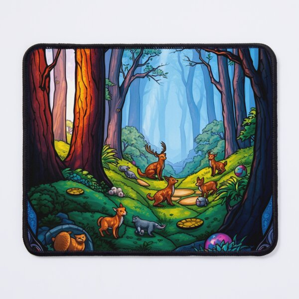 Item preview, Enchanted Forest Creatures Stained Glass designed and sold by Sachie's Studio.