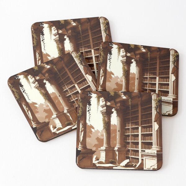 Item preview, Ancient Library Ruins – Sepia Academic Decay designed and sold by semenol.