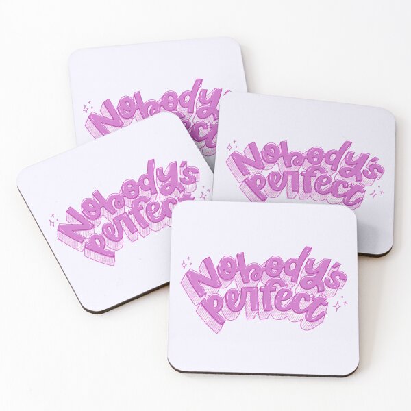 Item preview, Pink Retro Nobody's Perfect  designed and sold by kellybeandoodles.