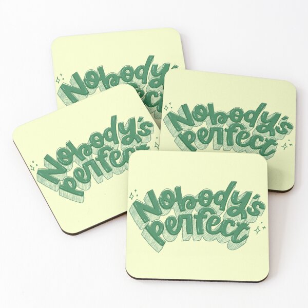 Item preview, Green Retro Nobody's Perfect  designed and sold by kellybeandoodles.