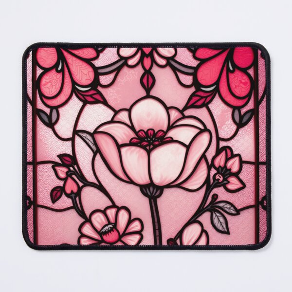 Item preview, Pink Floral Stained Glass designed and sold by Sachie's Studio.