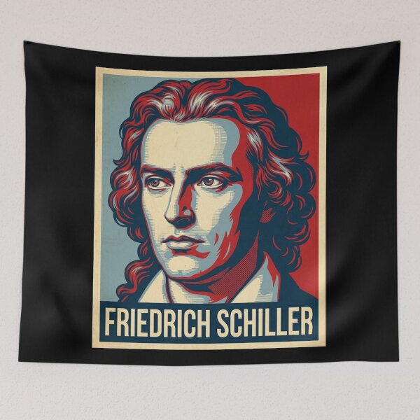Item preview, Friedrich Schiller Hope Style Retro Poster Art designed and sold by Anya Byron.