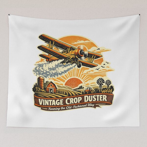 Item preview, Retro Crop Duster Flight designed and sold by PlanetBoi.