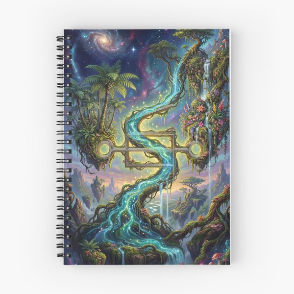 Item preview, Act | Sacred Circuitry Glyph #12 – Surreal Fantasy Art - Vertical designed and sold by FreqEncodedArt.