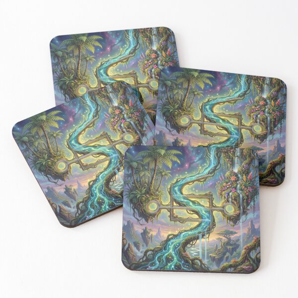 Item preview, Act | Sacred Circuitry Glyph #12 – Surreal Fantasy Art - Vertical designed and sold by FreqEncodedArt.