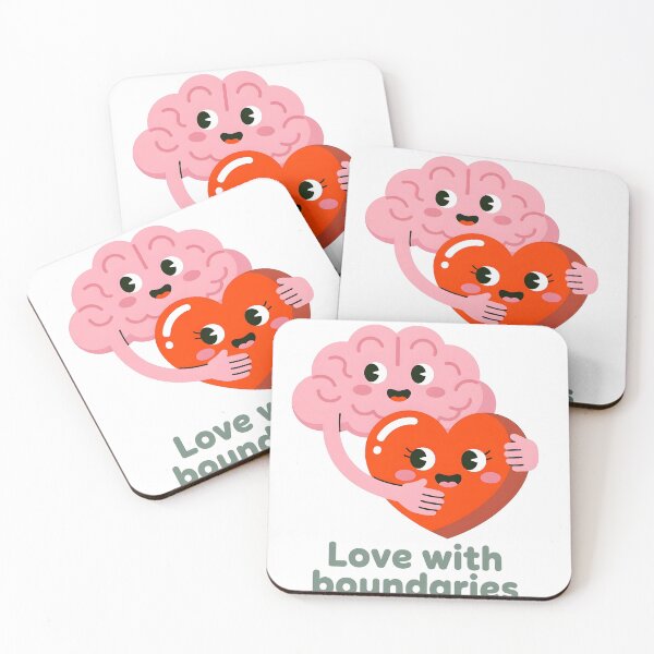 Item preview, Love With Boundaries – Mental Health Illustration designed and sold by Artinkcreative.