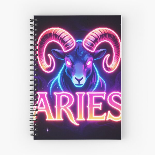 Item preview, ⭐Neon Gothic Aries Zodiac Sign designed and sold by Alquimia Lunar.