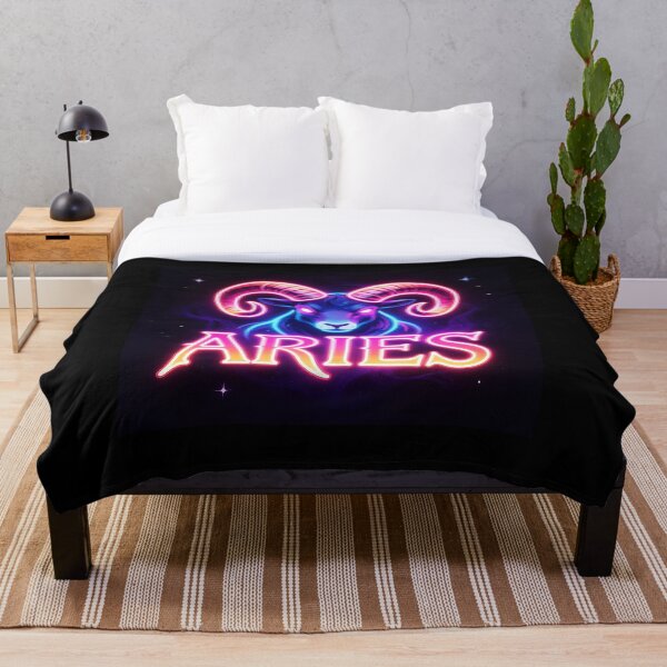 Item preview, ⭐Neon Gothic Aries Zodiac Sign designed and sold by Alquimia Lunar.