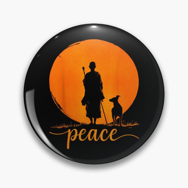 Item preview, Retro Walk for Peace Monks with Aloka Dog Minimalist Zen Art  designed and sold by CristHuds.
