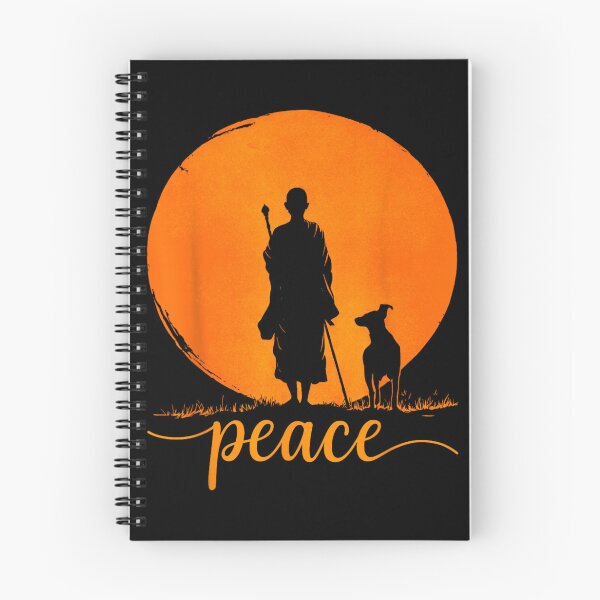 Item preview, Retro Walk for Peace Monks with Aloka Dog Minimalist Zen Art  designed and sold by CristHuds.