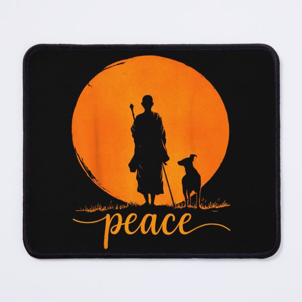 Item preview, Retro Walk for Peace Monks with Aloka Dog Minimalist Zen Art  designed and sold by CristHuds.