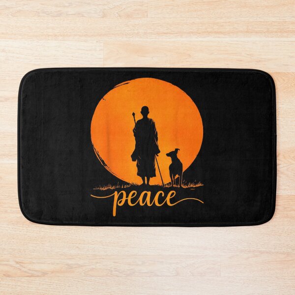 Item preview, Retro Walk for Peace Monks with Aloka Dog Minimalist Zen Art  designed and sold by CristHuds.