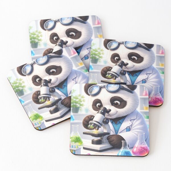 Item preview, Cute Panda Scientist in Lab – STEM Science Panda Illustration designed and sold by snaperos.