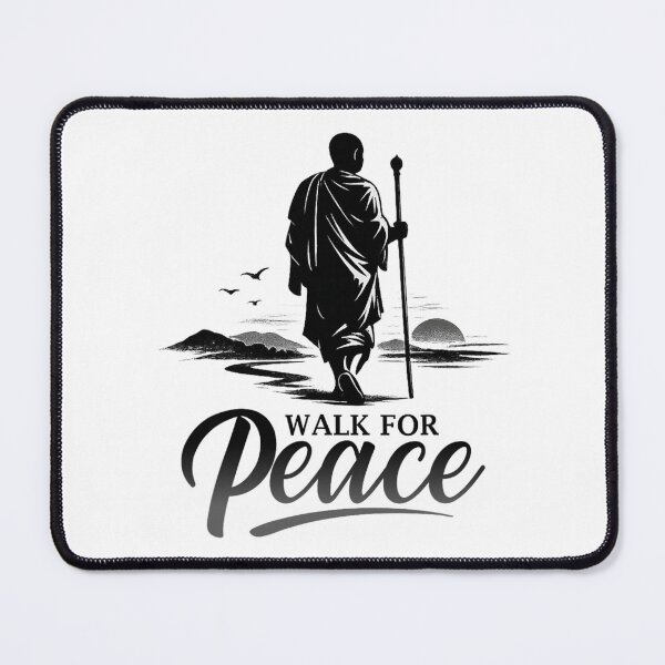 Item preview, Retro Walk for Peace Monks with Aloka Dog Minimalist Zen Art designed and sold by CristHuds.