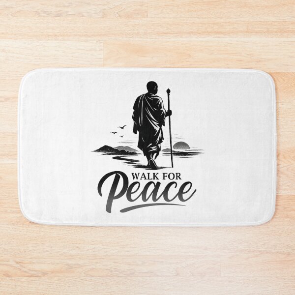 Item preview, Retro Walk for Peace Monks with Aloka Dog Minimalist Zen Art designed and sold by CristHuds.