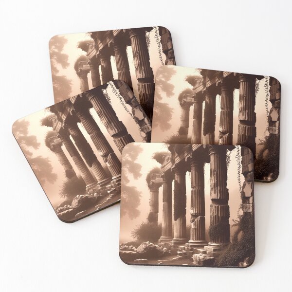 Item preview, Roman Columns Emerging from Fog – Sepia designed and sold by semenol.