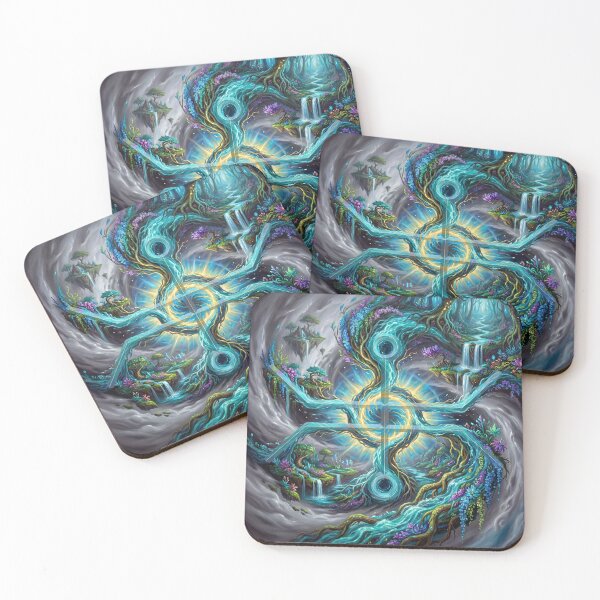 Item preview, Flow | Sacred Circuits Glyph #8 – Surreal Aquatic Vortex Art designed and sold by FreqEncodedArt.