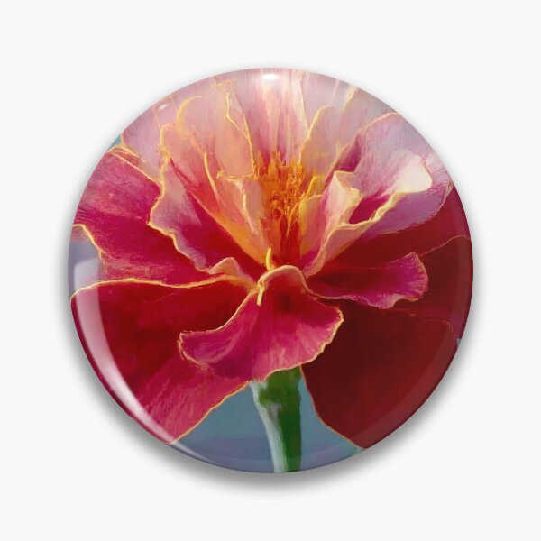 Item preview, Red Pink Marigold Flower After Georgia OKeefe designed and sold by Vicky Brago-Mitchell®.