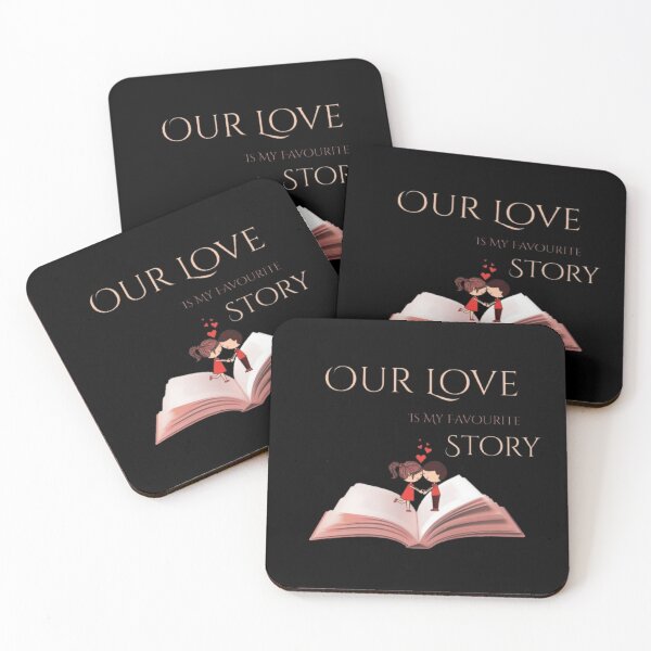 Item preview, Our Love Is My Favourite Story – Romantic Book Lover Valentine Illustration designed and sold by CutePearlStudio.