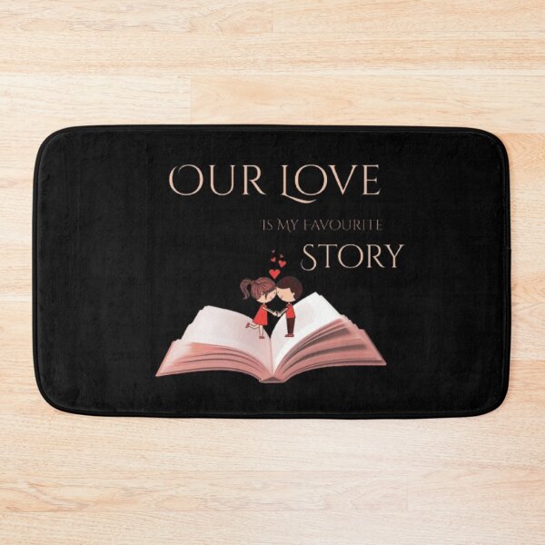 Item preview, Our Love Is My Favourite Story – Romantic Book Lover Valentine Illustration designed and sold by CutePearlStudio.
