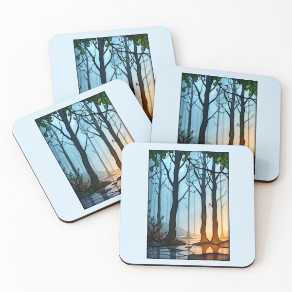 Item preview, Soft Rain in Forest Stained Glass designed and sold by Sachie's Studio.