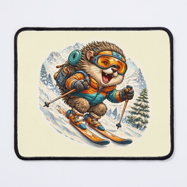 Item preview, Skiing Hedgehog - Winter Sports Animal designed and sold by Myra365Art.