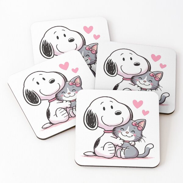 Item preview, Cute Snoopy Hugging a Sweet Kitten designed and sold by sonkpr.