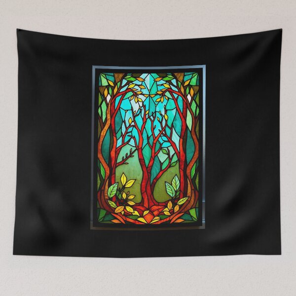 Item preview, Origami Style Forest Stained Glass designed and sold by Sachie's Studio.