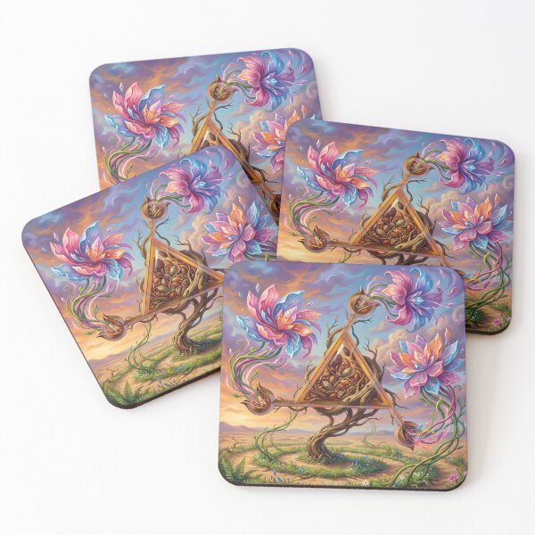 Item preview, Manifest | Sacred Circuits Glyph #15 – Surreal Floral Abundance Art designed and sold by FreqEncodedArt.