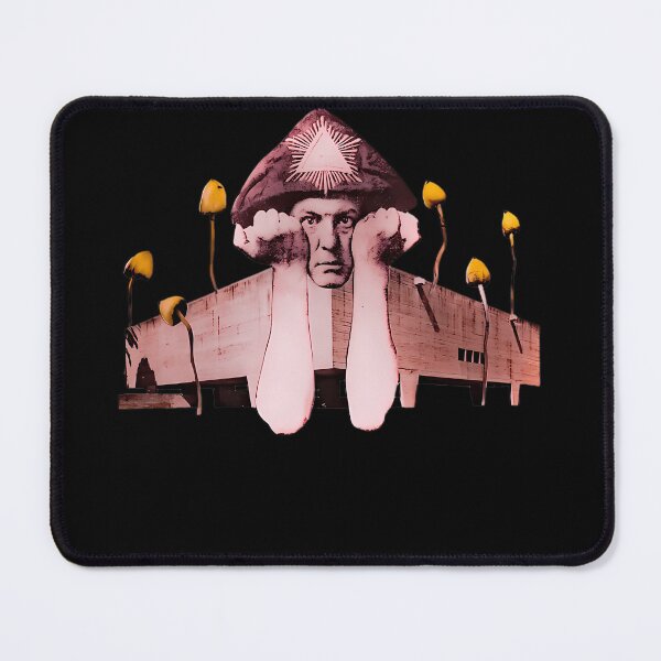 Item preview, Aleister Crowley Collage Mushrooms designed and sold by Akshay Kshirsagar.