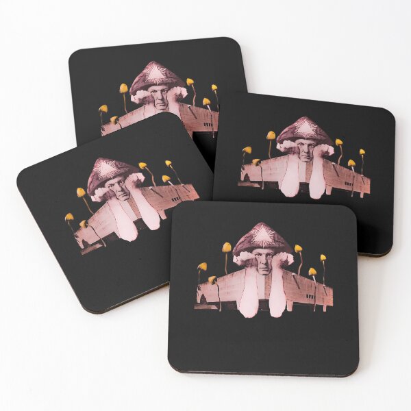 Item preview, Aleister Crowley Collage Mushrooms designed and sold by Akshay Kshirsagar.