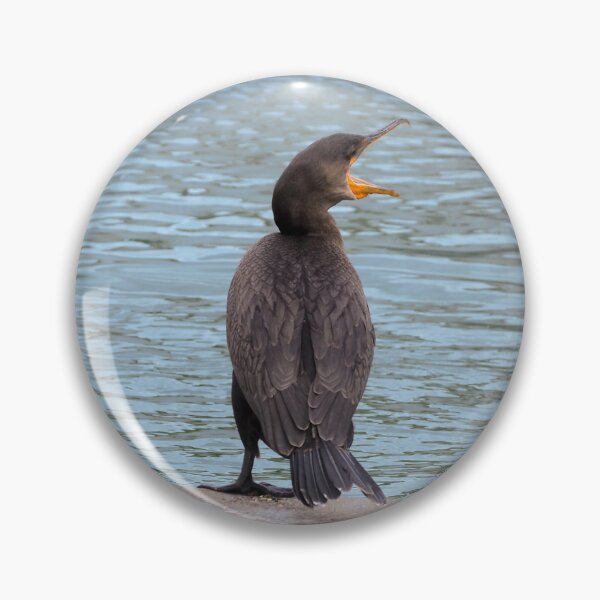 Item preview, A Yawning Double-crested Cormorant designed and sold by BackyardBirder.