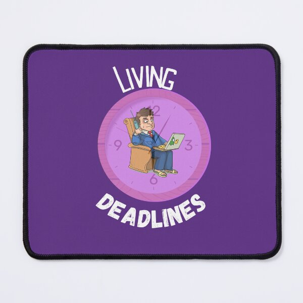 Item preview, Living Between Deadlines – Motivational Work Life Quote Design designed and sold by NeonPetal.