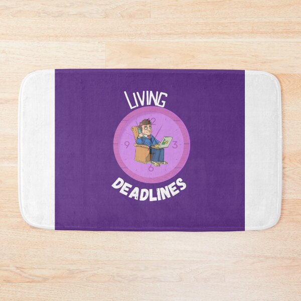 Item preview, Living Between Deadlines – Motivational Work Life Quote Design designed and sold by NeonPetal.