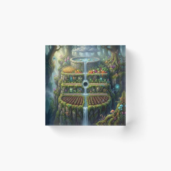 Item preview, Prepare | Sacred Circuits Glyph #4 – Surreal Magical Garden Art designed and sold by FreqEncodedArt.