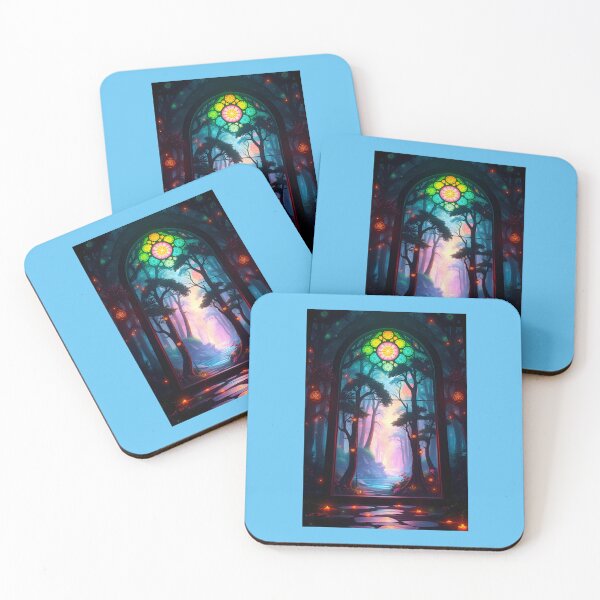 Item preview, Futuristic Forest Stained Glass designed and sold by Sachie's Studio.