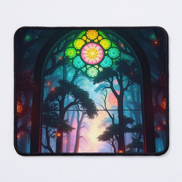 Item preview, Futuristic Forest Stained Glass designed and sold by Sachie's Studio.